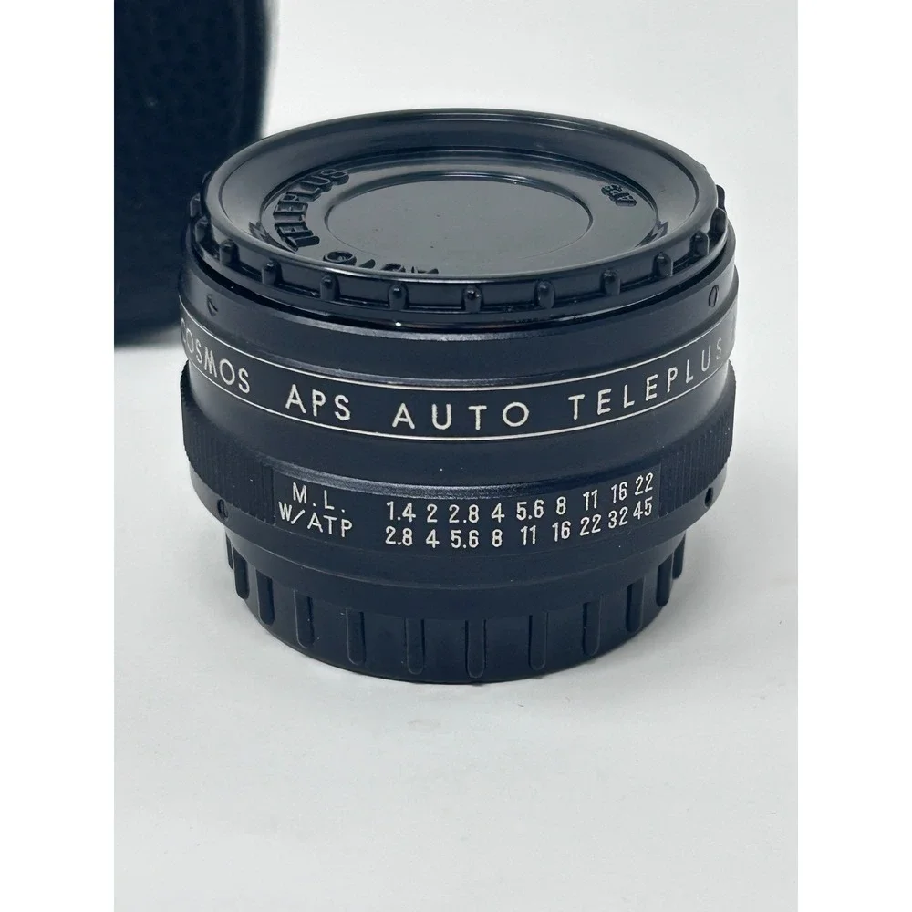 Cosmos‎ APS Auto Teleplus 2X Teleconverter Lens with Case Made in Japan Black
